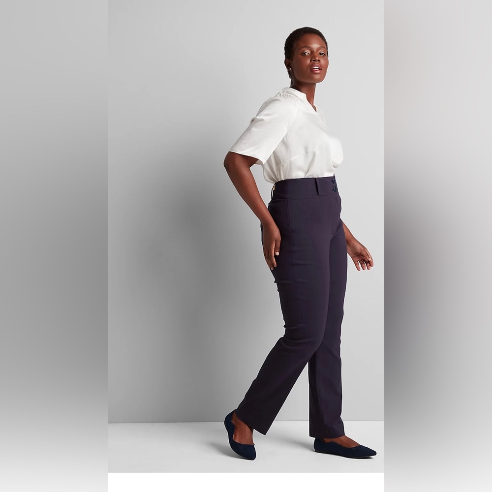Lane Bryant The Allie Signature Fit Straight Leg Navy Pants Size 20s